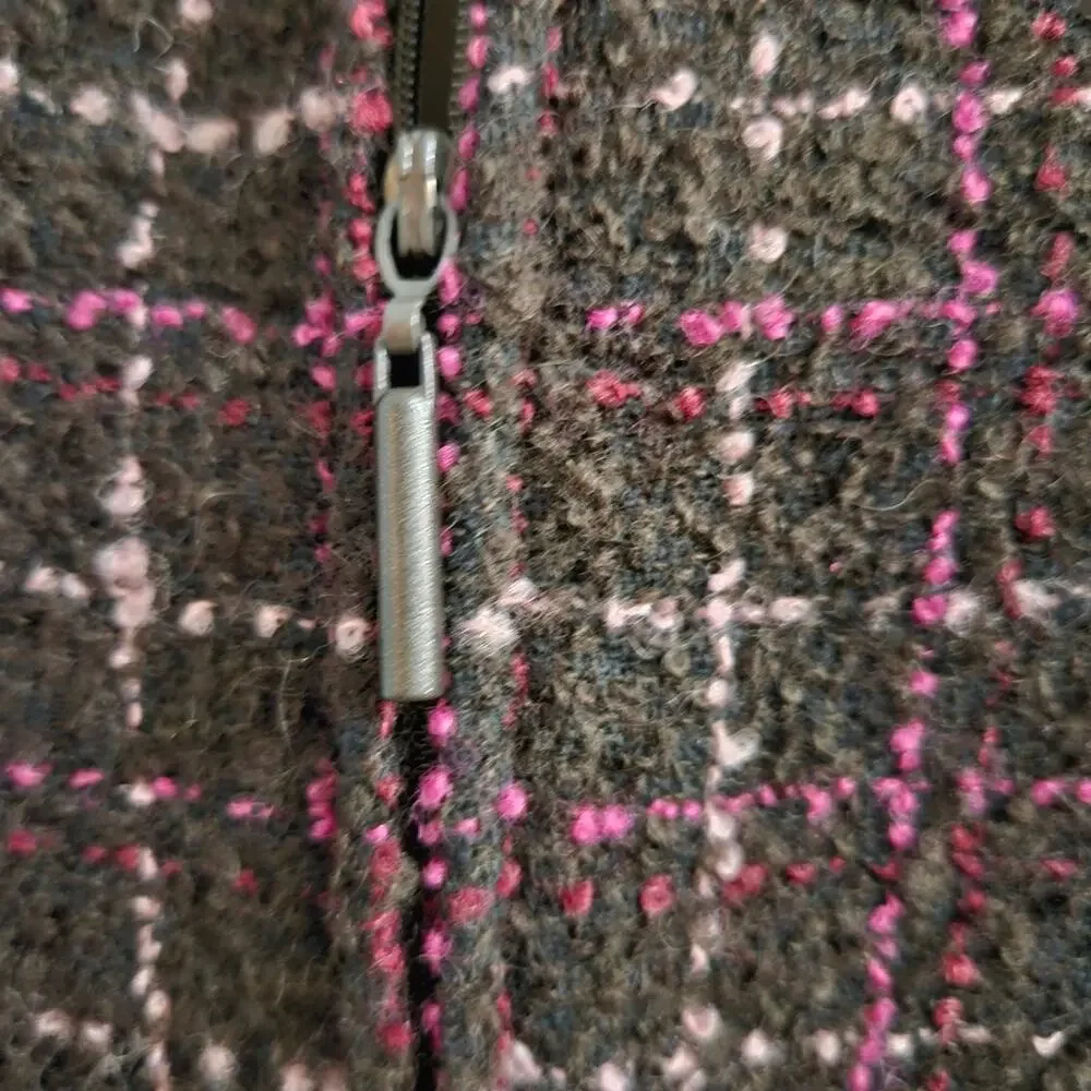 Kasper & Company ASL Vintage Wool Tweed Boucle Full Zip‎ Suit Blazer 12